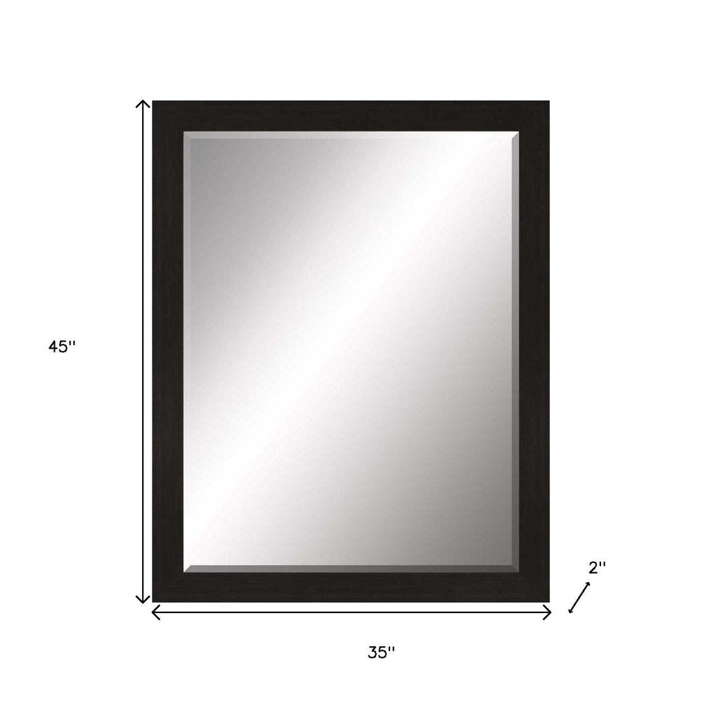 45" Dark Brown Framed Accent Mirror