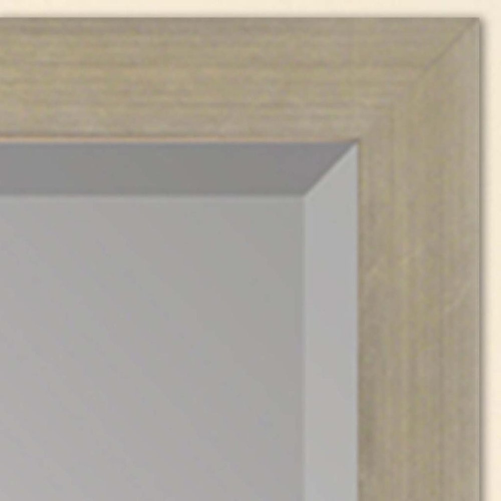 39" Silver Solid Wood Framed Accent Mirror