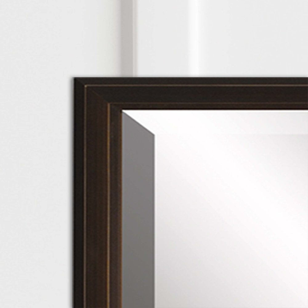 31" Bronze Wood Accent Mirror