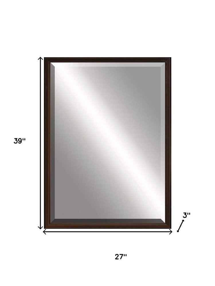 39" Bronze Wood Accent Mirror