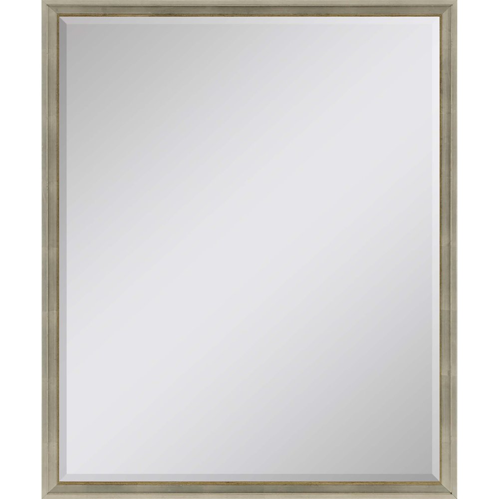 30" Silver Wood Accent Mirror
