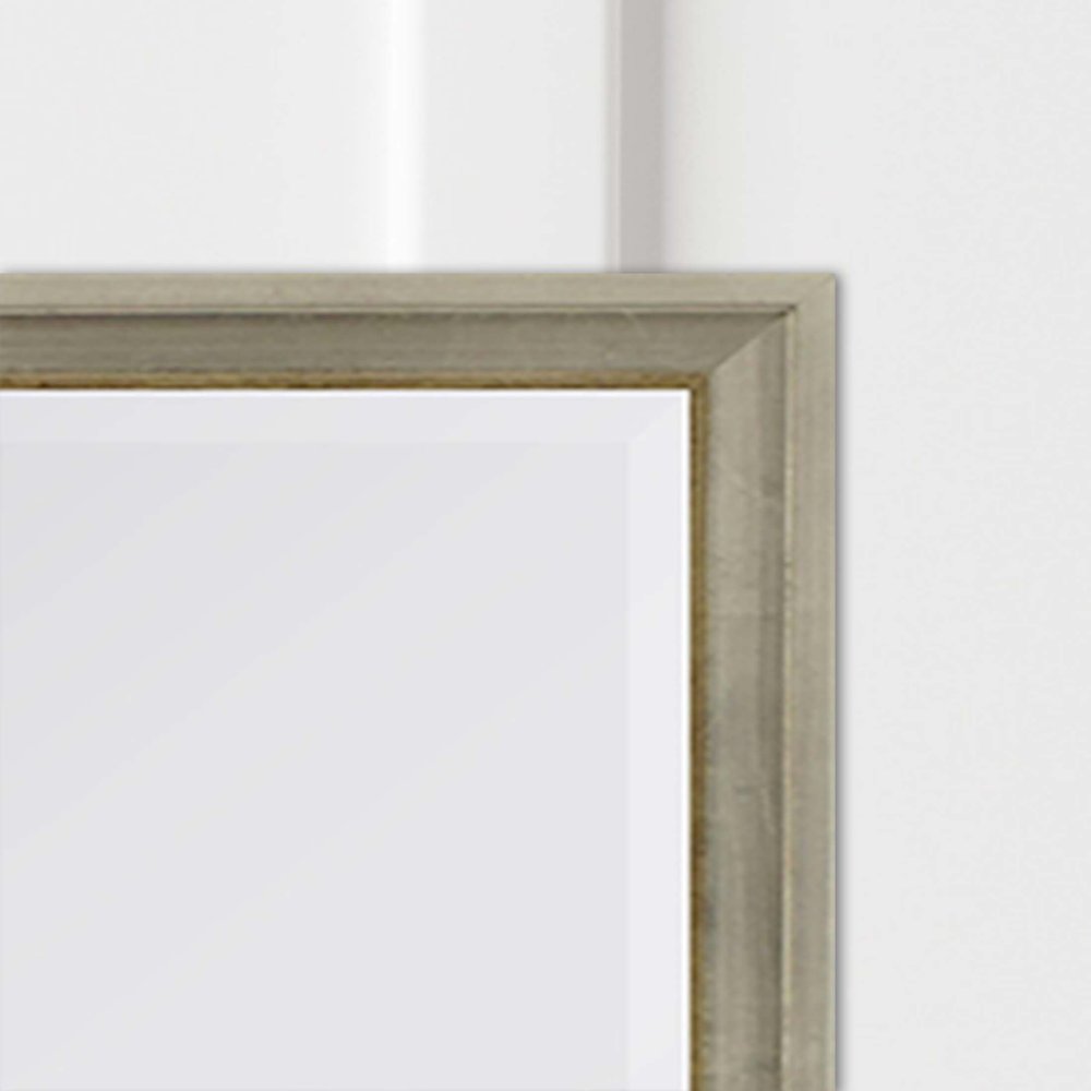 30" Silver Wood Accent Mirror