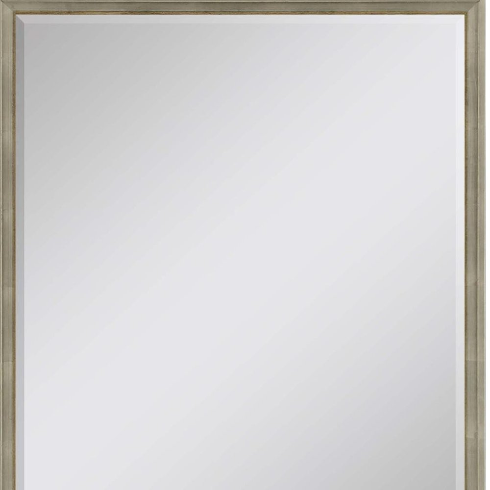30" Silver Wood Accent Mirror