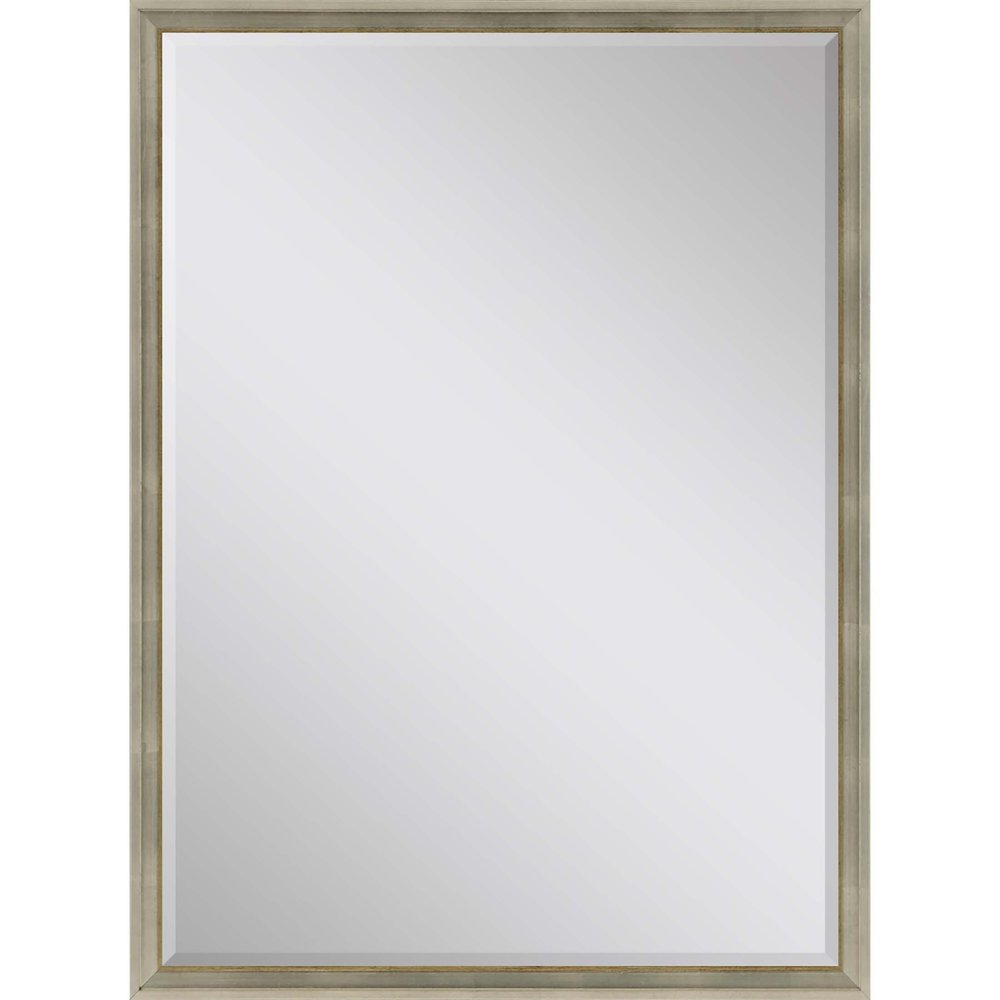 38" Silver Wood Accent Mirror