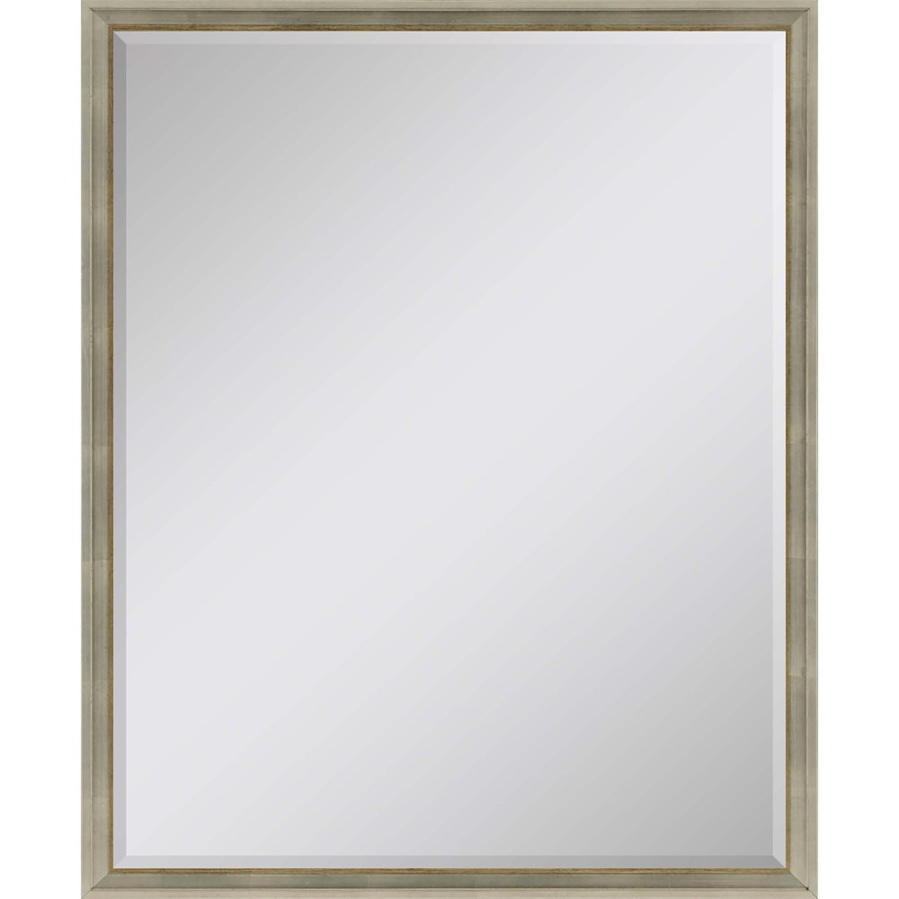 42" Silver Wood Accent Mirror