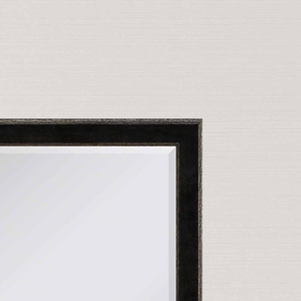 40" Dark Brown Solid Wood Framed Accent Mirror