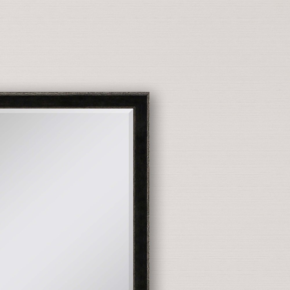 44" Dark Brown Wood Accent Mirror