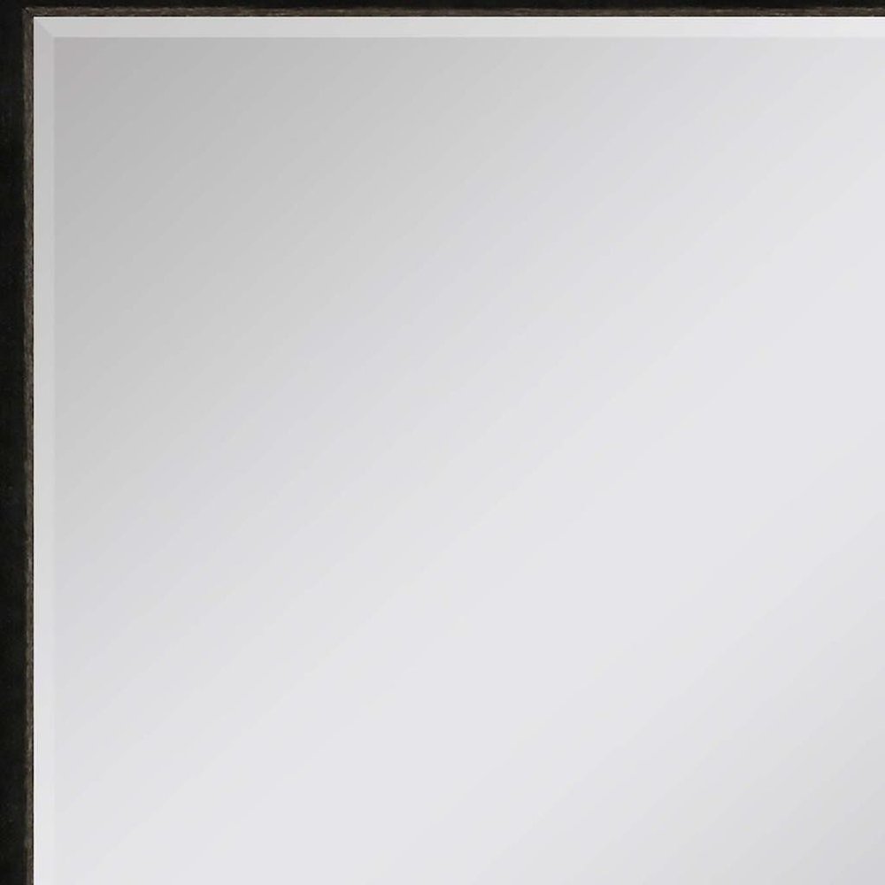52" Dark Brown Wood Accent Mirror