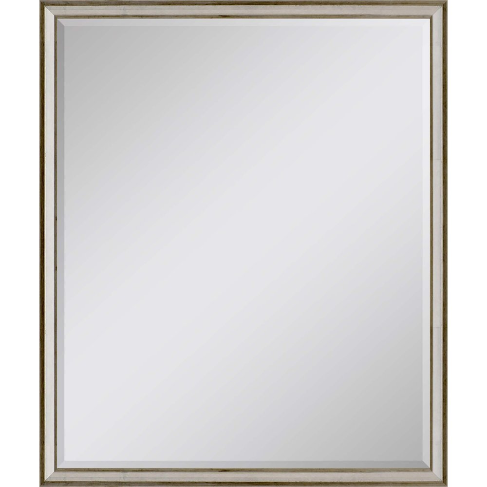 30" Silver Wood Accent Mirror