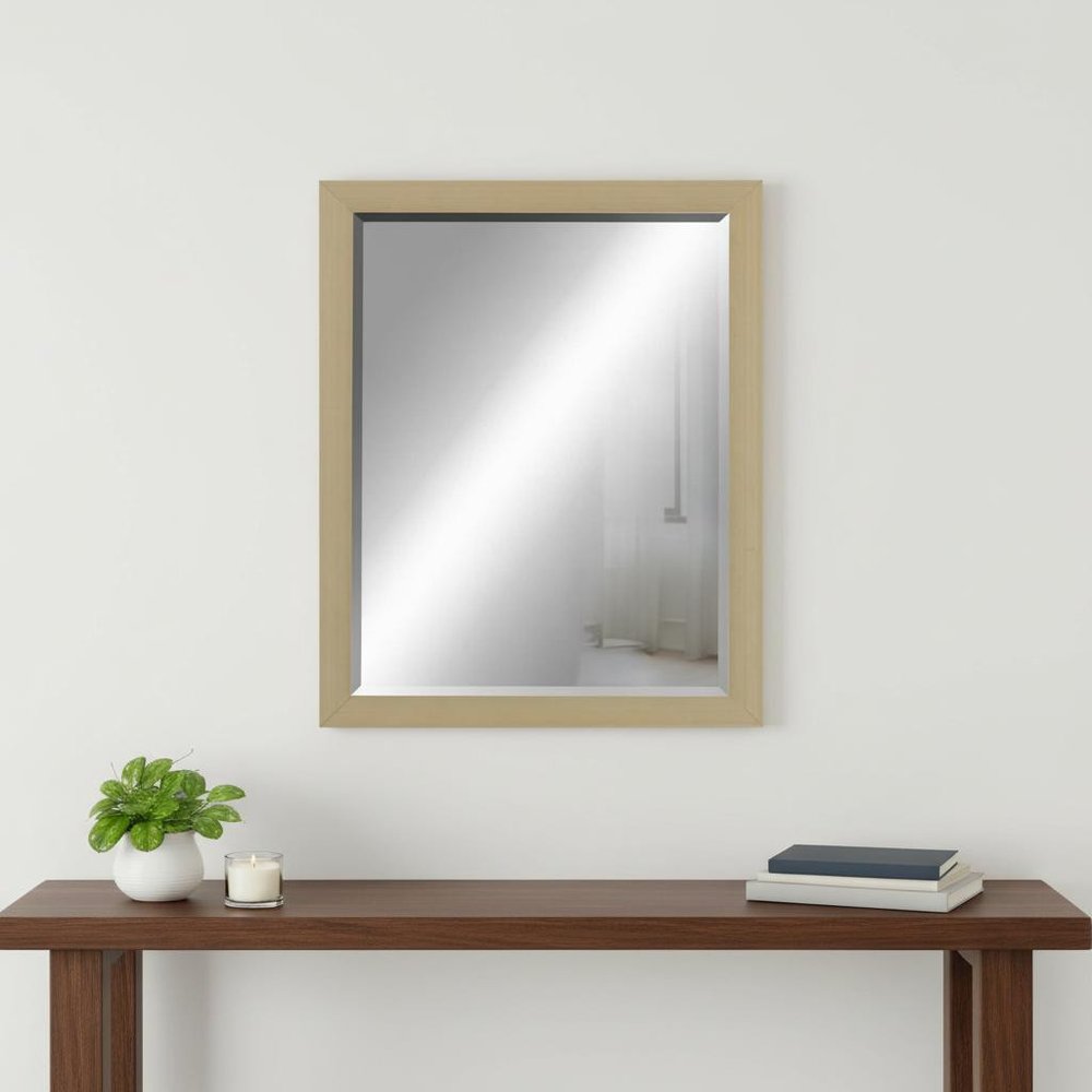 31" Silver Wood Accent Mirror