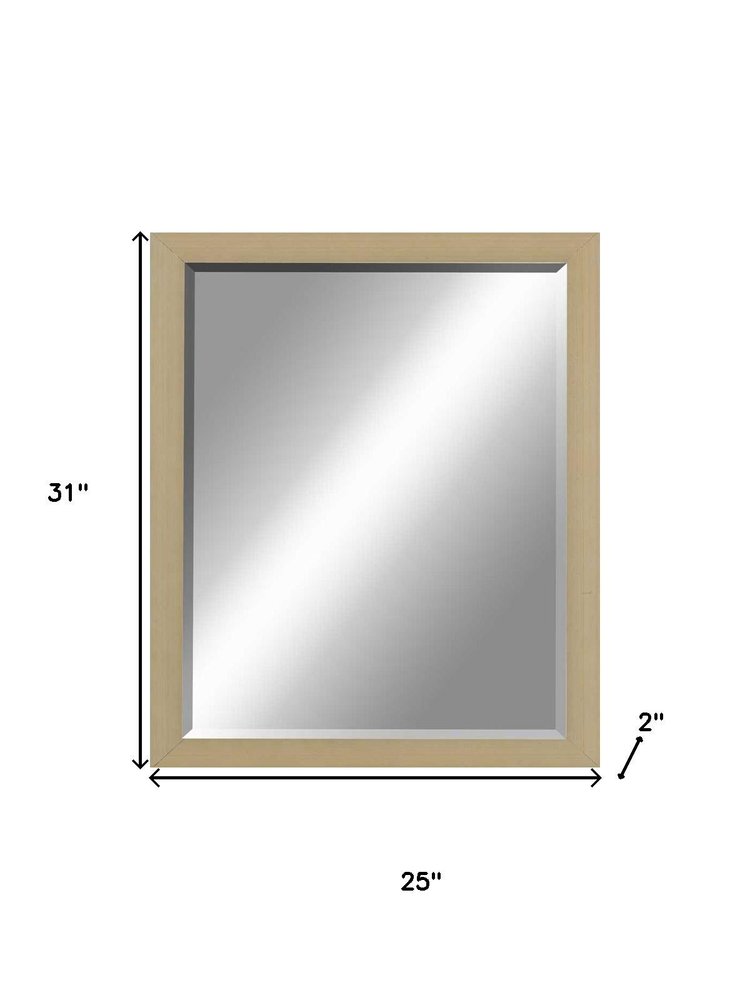 31" Silver Wood Accent Mirror