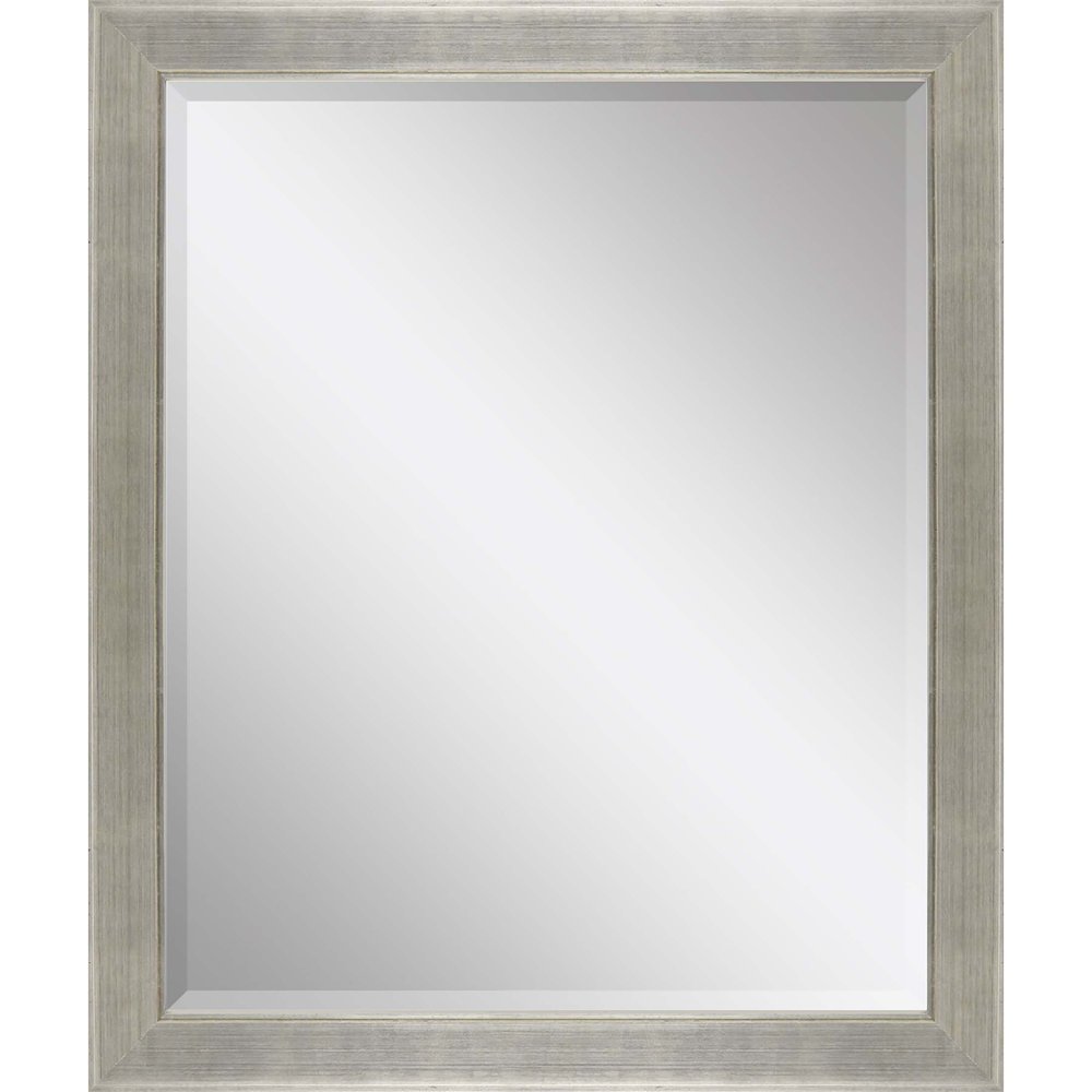 33" Silver Solid Wood Framed Accent Mirror