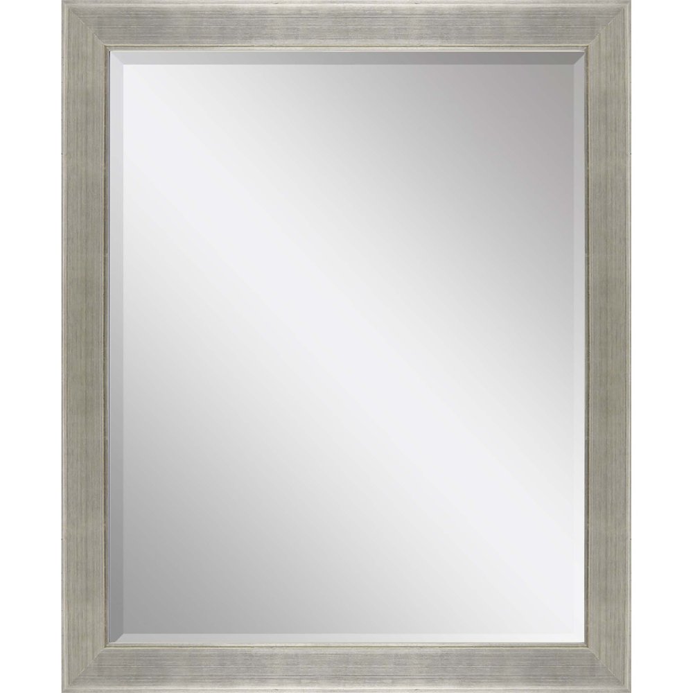 45" Silver Solid Wood Framed Accent Mirror