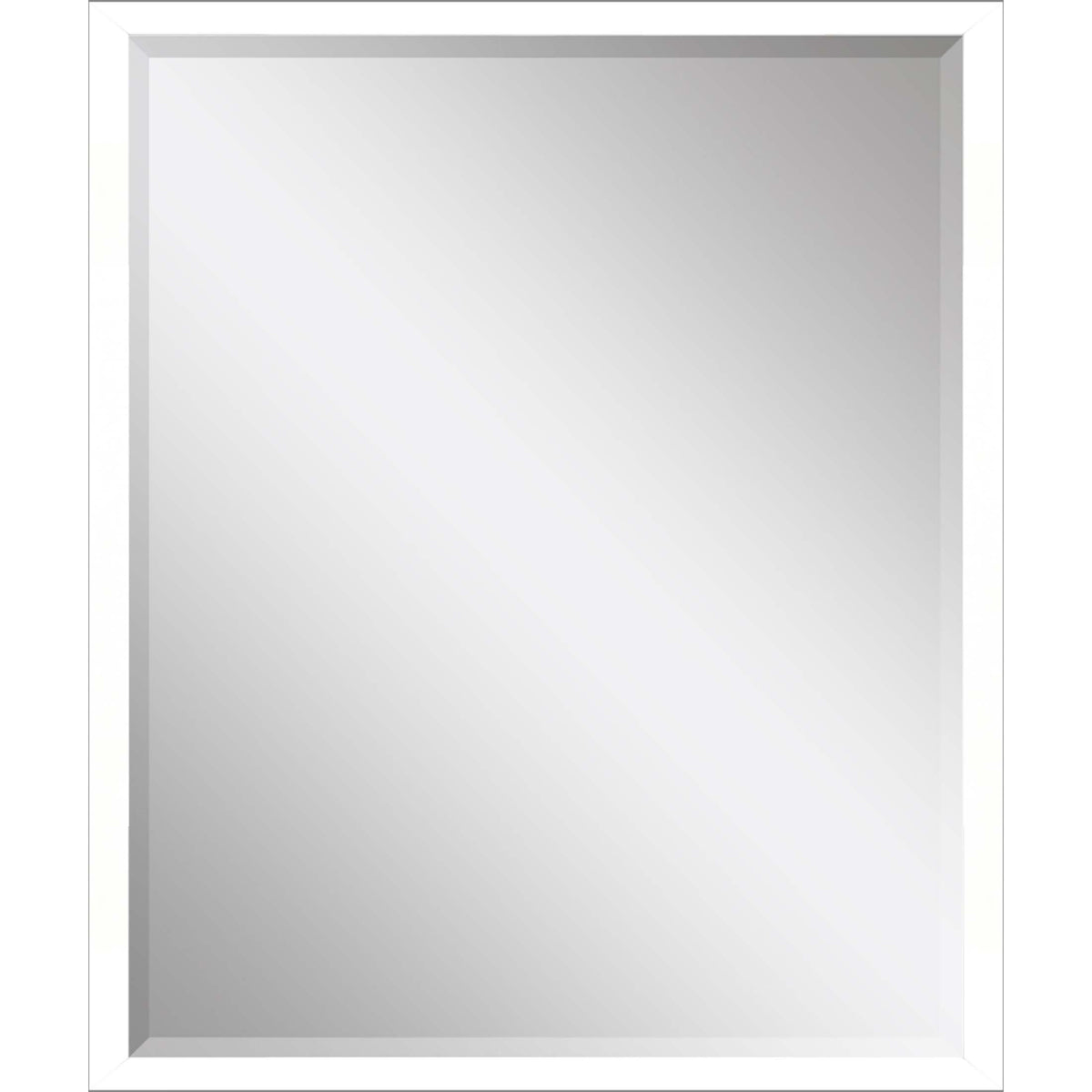 30" White Solid Wood Framed Accent Mirror