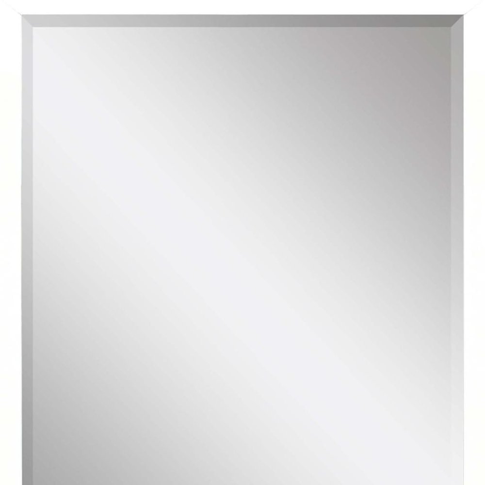 50" White Solid Wood Framed Accent Mirror