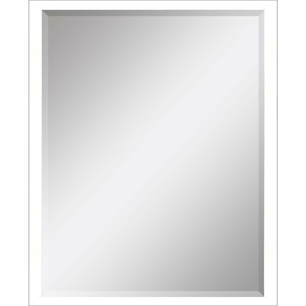 50" White Solid Wood Framed Accent Mirror