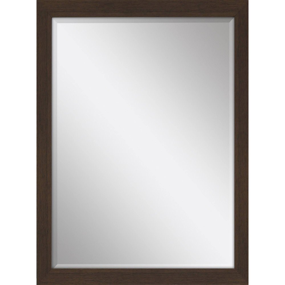 39" Dark Brown Framed Accent Mirror