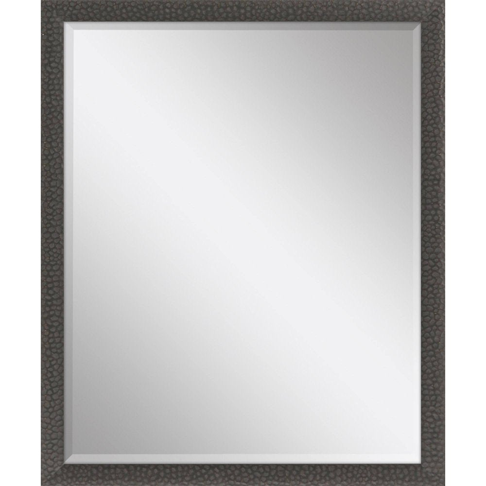 31" Dark Brown Solid Wood Framed Accent Mirror