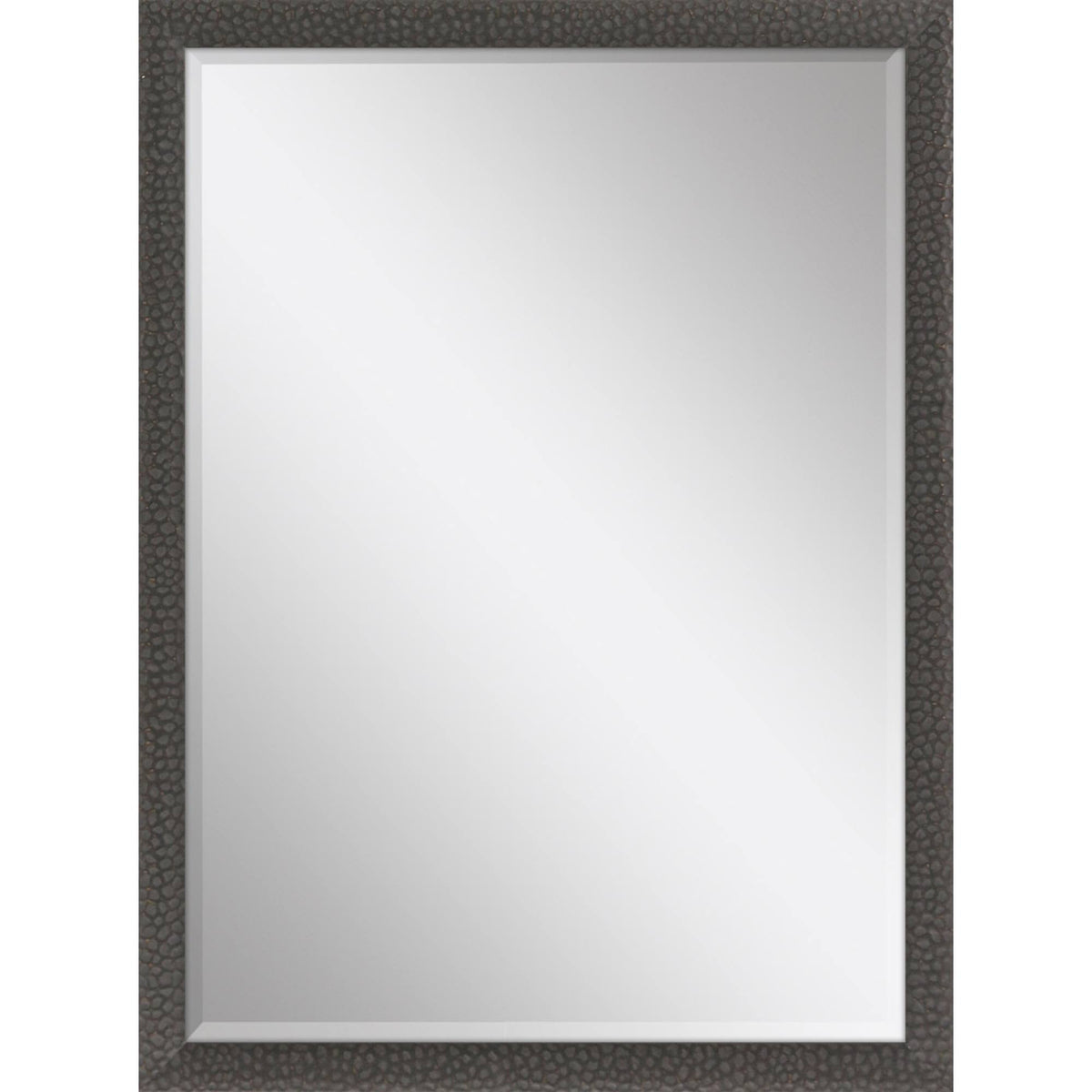 39" Dark Brown Solid Wood Framed Accent Mirror