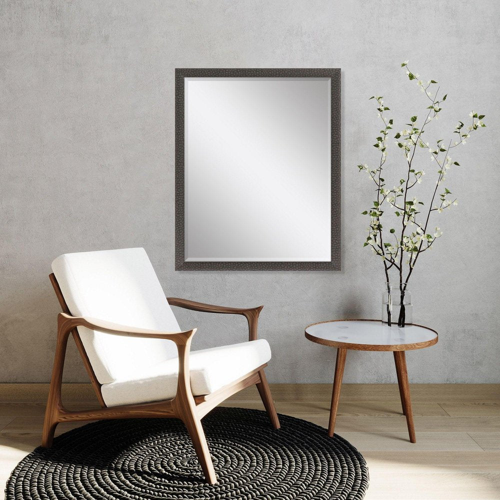 43" Dark Brown Solid Wood Framed Accent Mirror