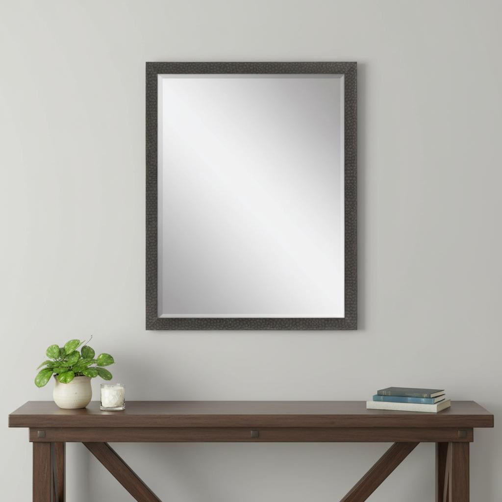 51" Dark Brown Solid Wood Framed Accent Mirror