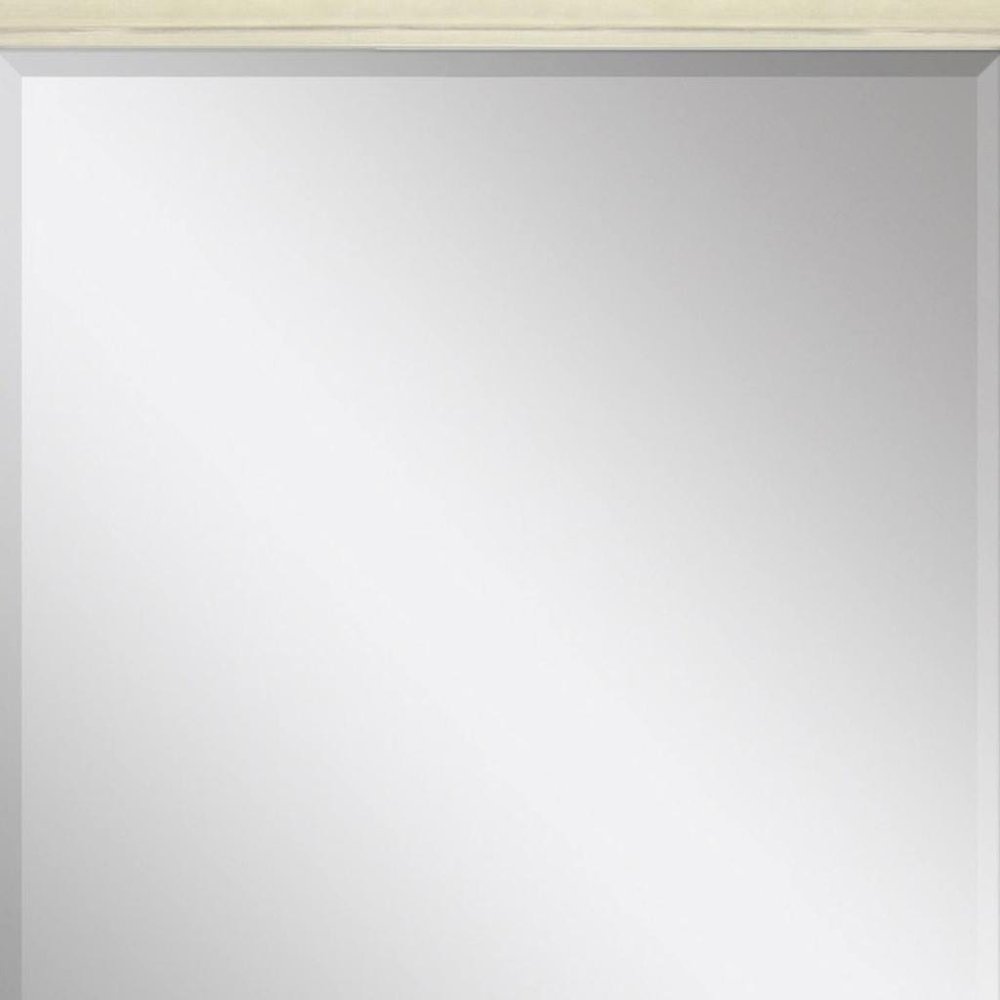 32" White Solid Wood Framed Accent Mirror