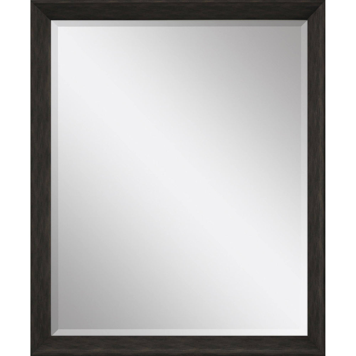32" Dark Brown Framed Accent Mirror