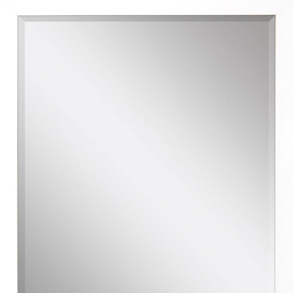 31" White Framed Accent Mirror