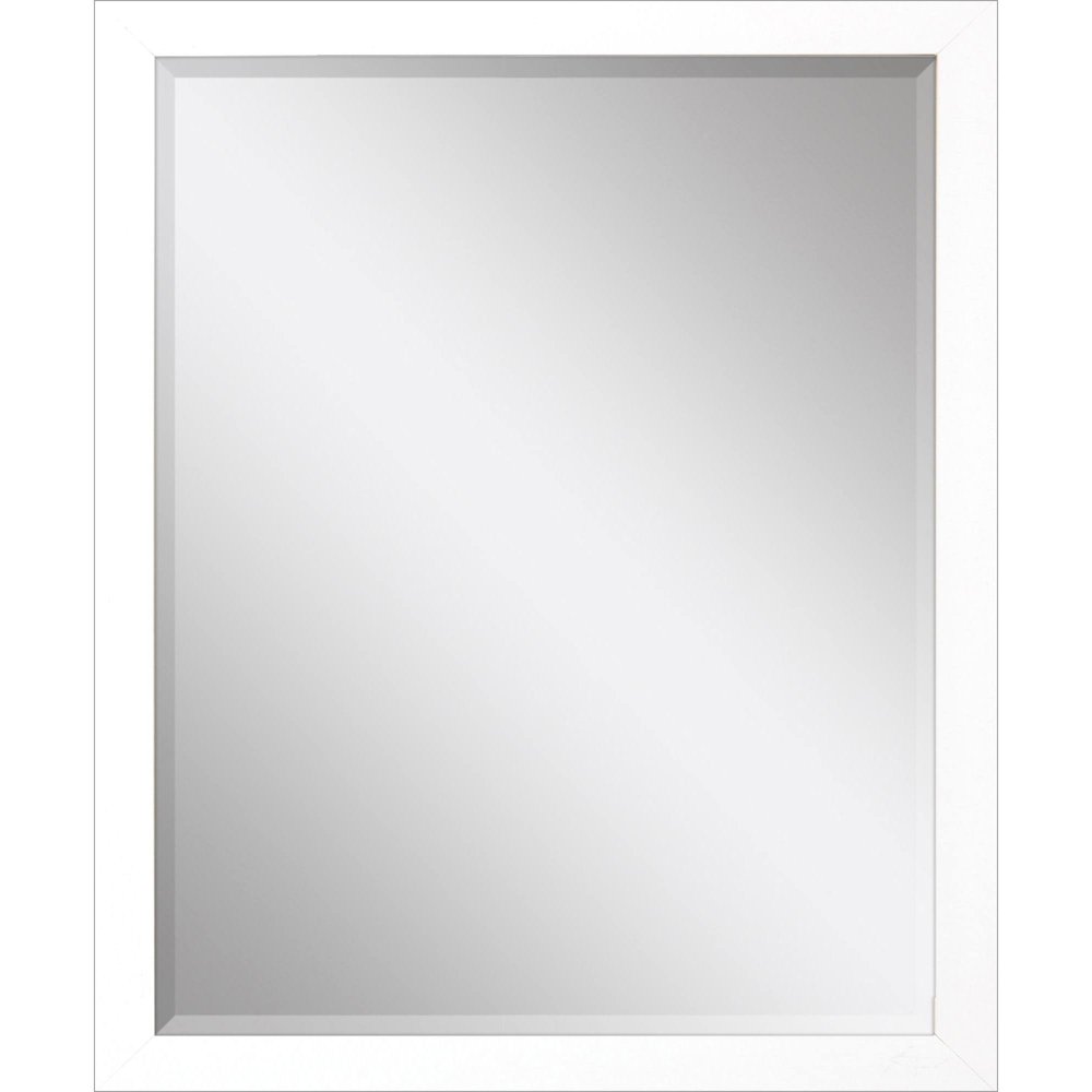43" White Framed Accent Mirror