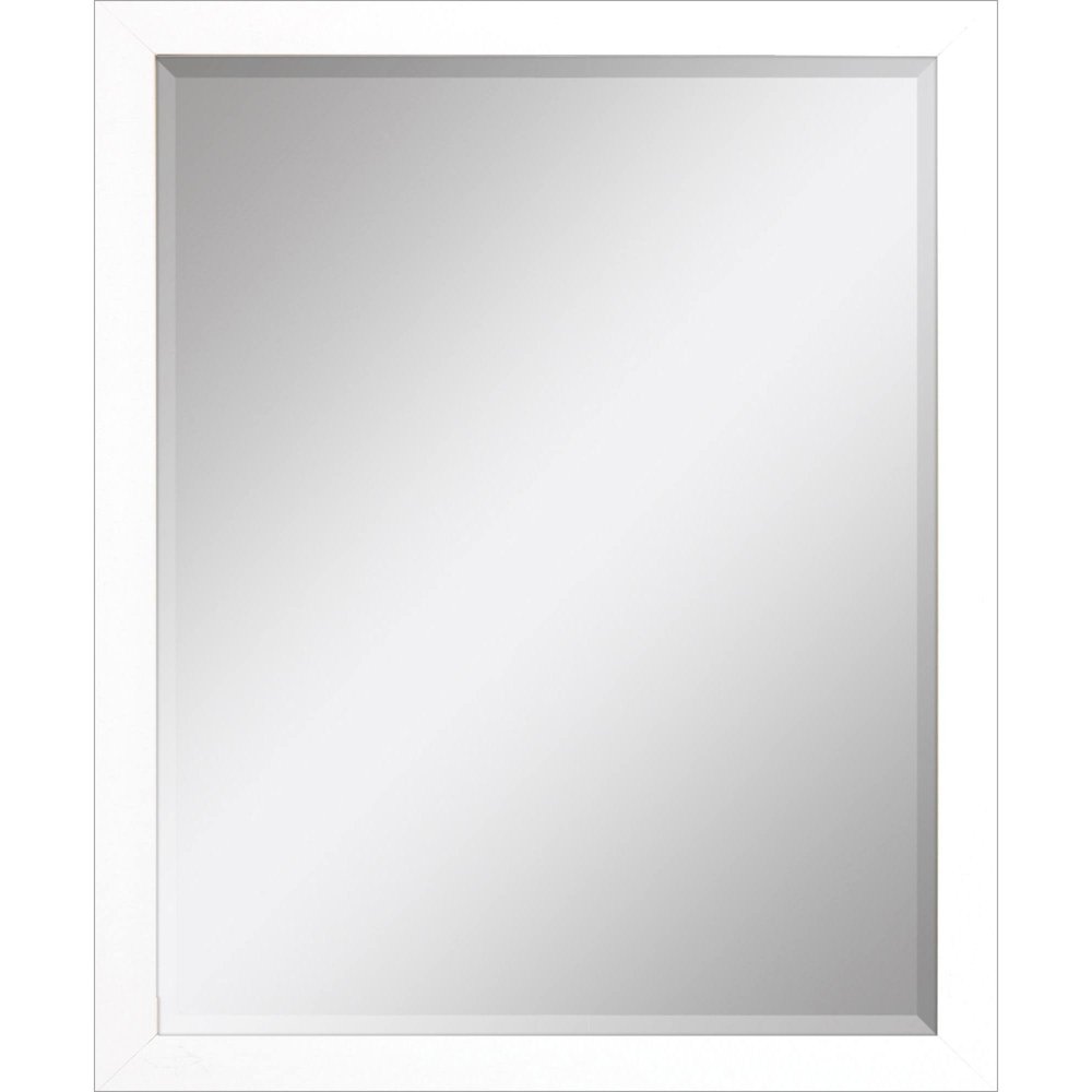 43" White Framed Accent Mirror
