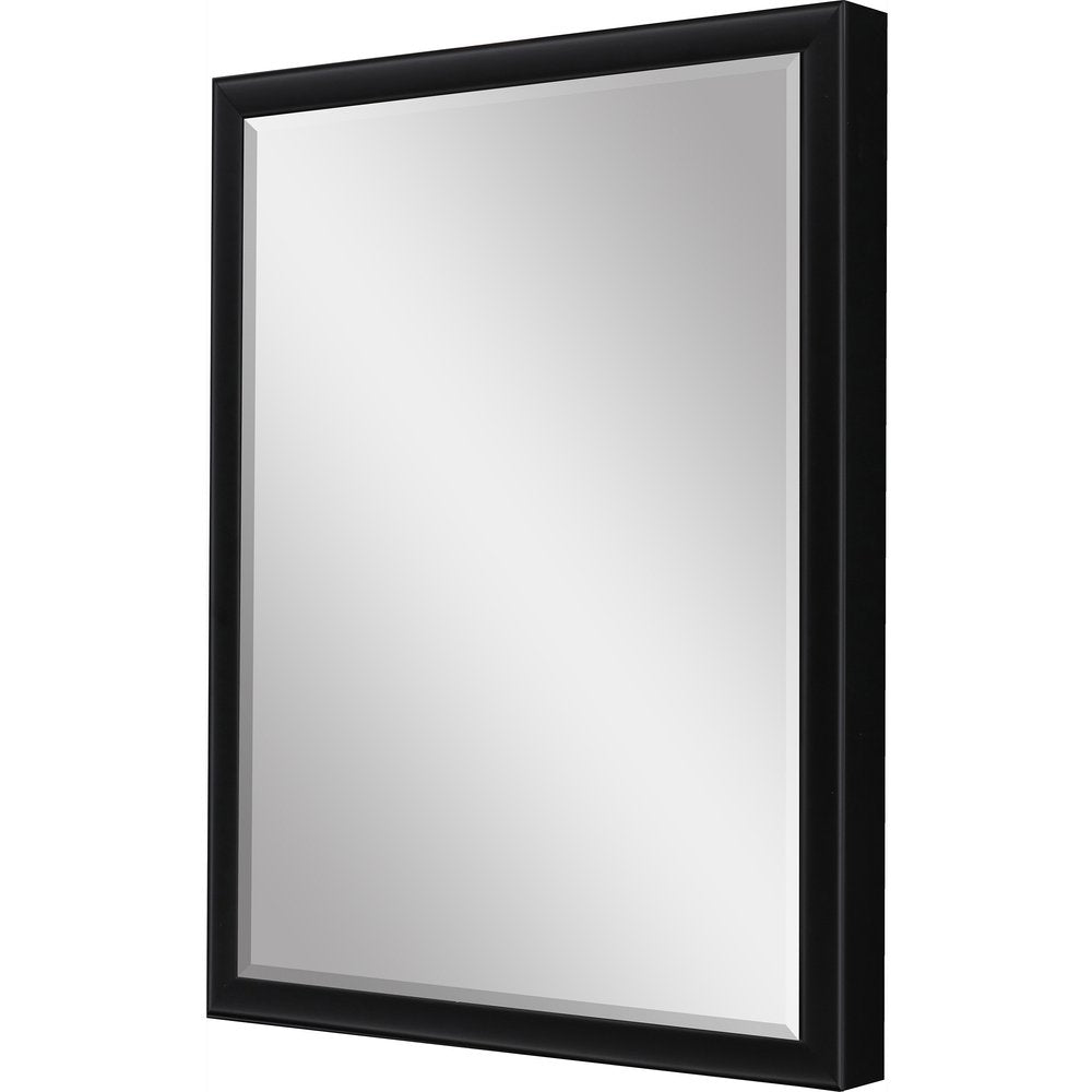 50" Black Solid Wood Framed Accent Mirror