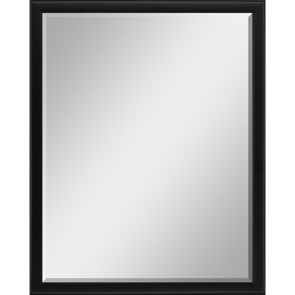 50" Black Solid Wood Framed Accent Mirror