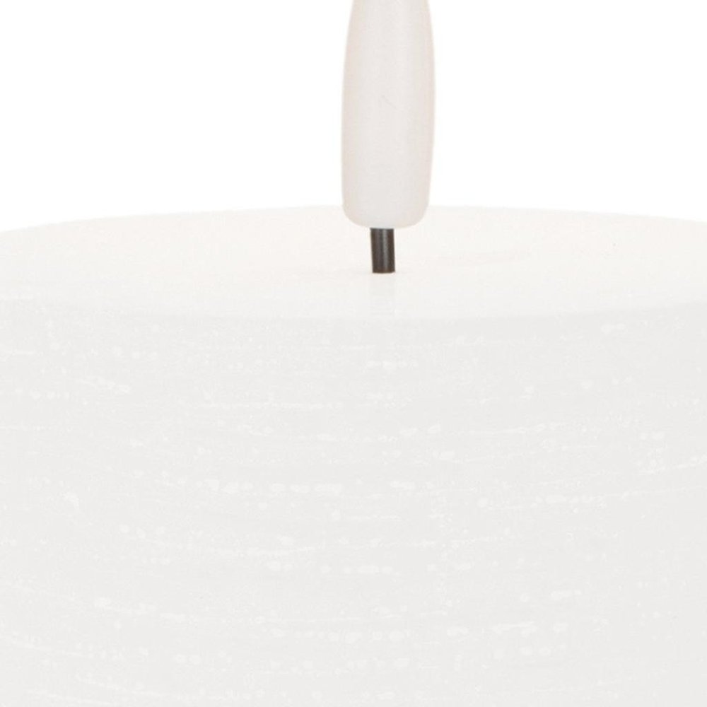 Set of Two White Unscented Candle Flameless Pillar Candles