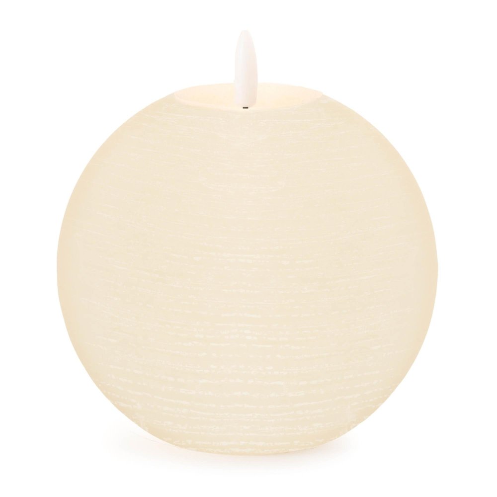 Set of Two Ivory Unscented Candle Flameless Designer Candles