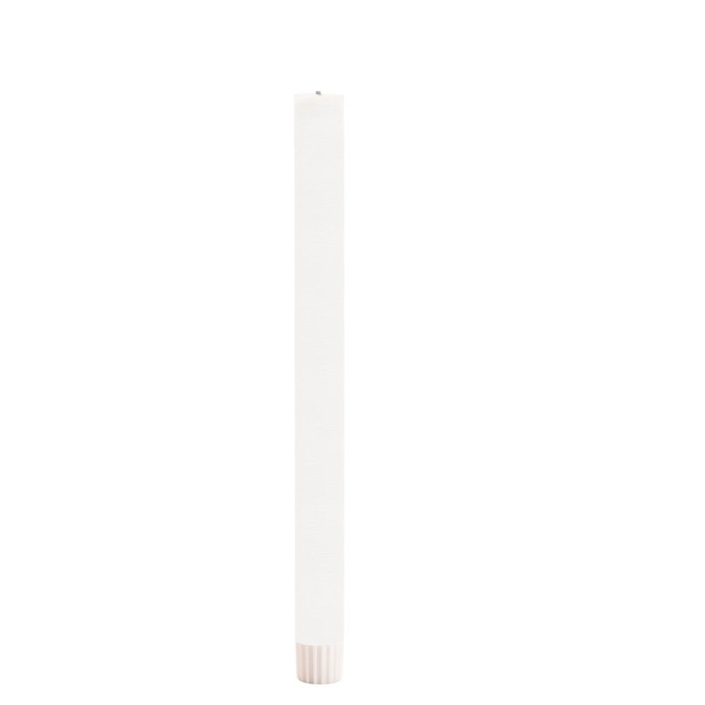 Set of Two White Unscented Flameless Candle Taper Candles