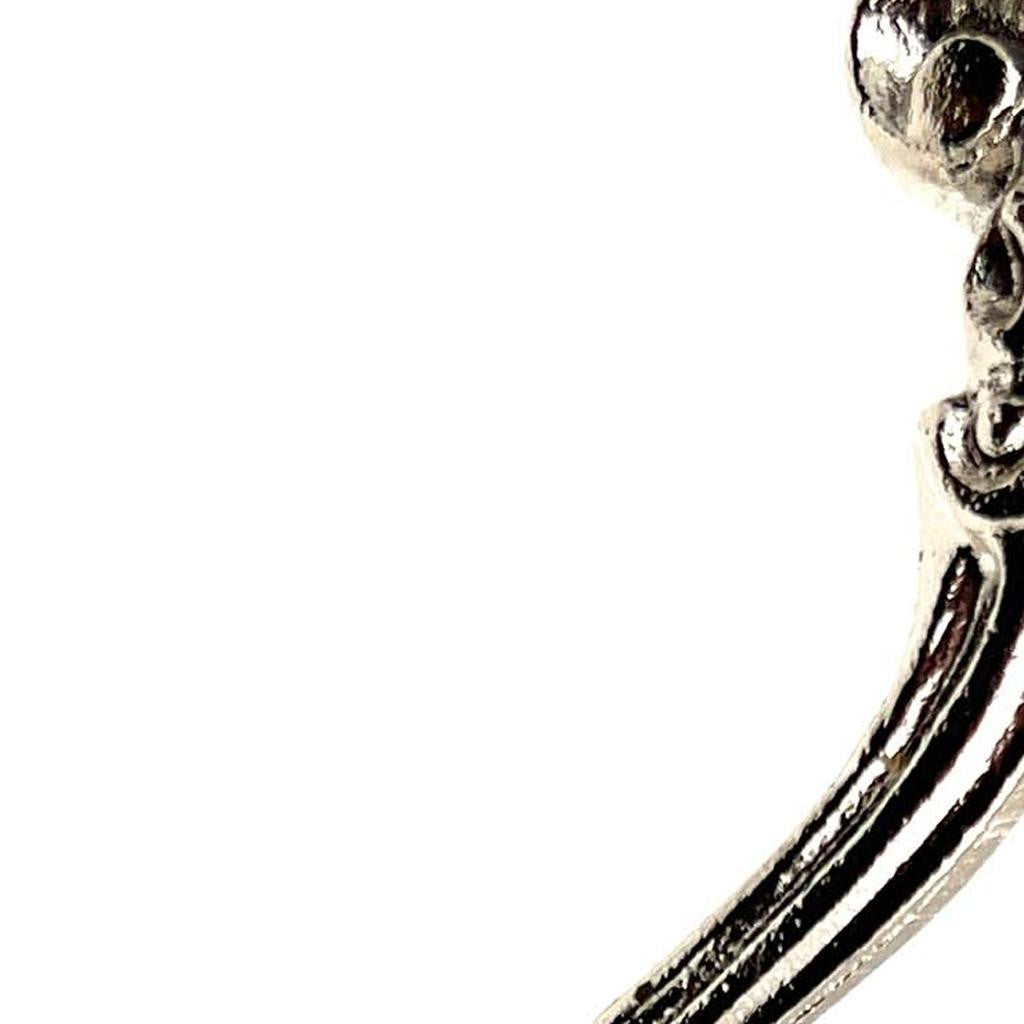 Set of Six Silver Cast Iron Baroque Scroll Wall Hooks
