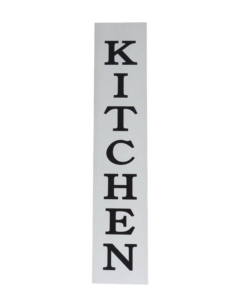 11" X 26" Black Brown And White Reversible Kitchen Wood Hanging Wall Decor