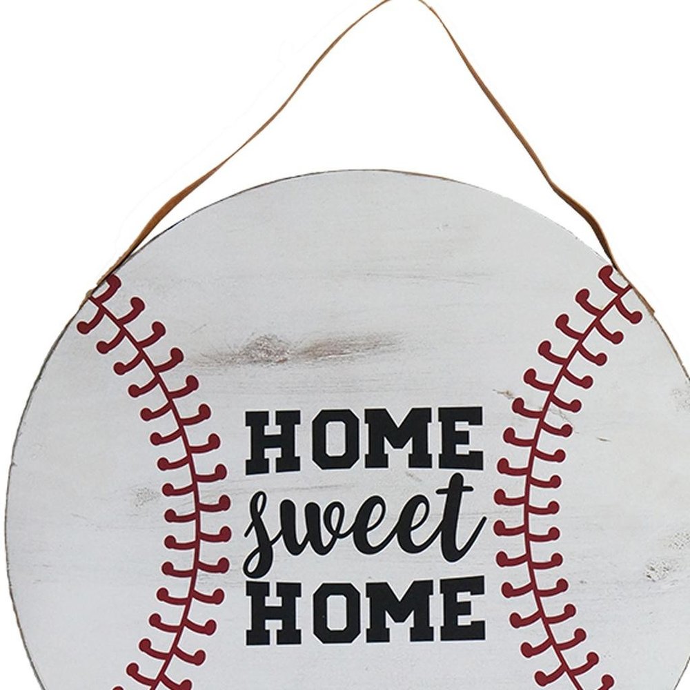 Set of Two Brown And White Home Sweet Home Wood Wall Decor