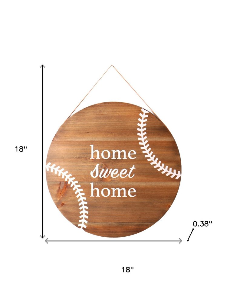 Set of Two Brown And White Home Sweet Home Wood Wall Decor