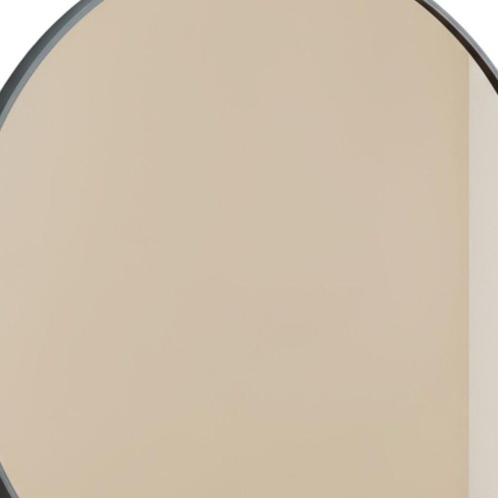 24" Black Metal Round Framed Bathroom Vanity Mirror