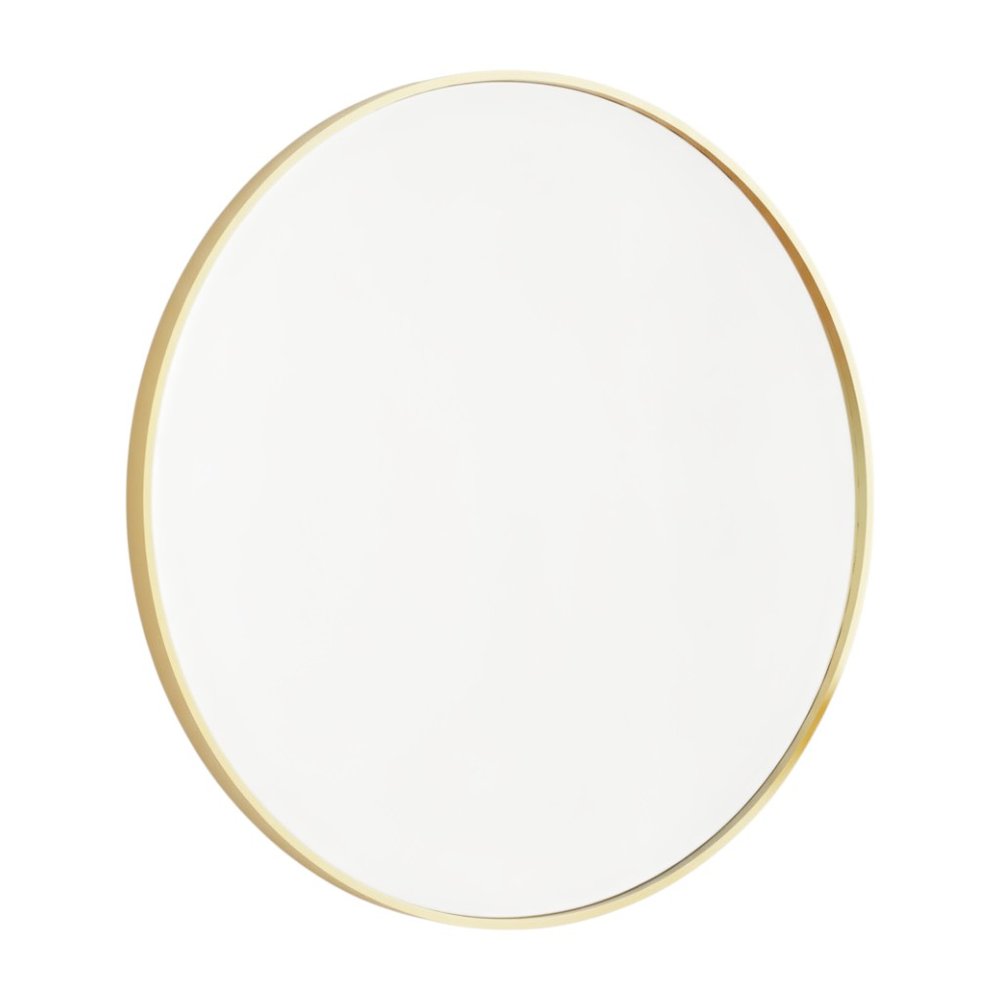 24" Gold Metal Round Framed Bathroom Vanity Mirror