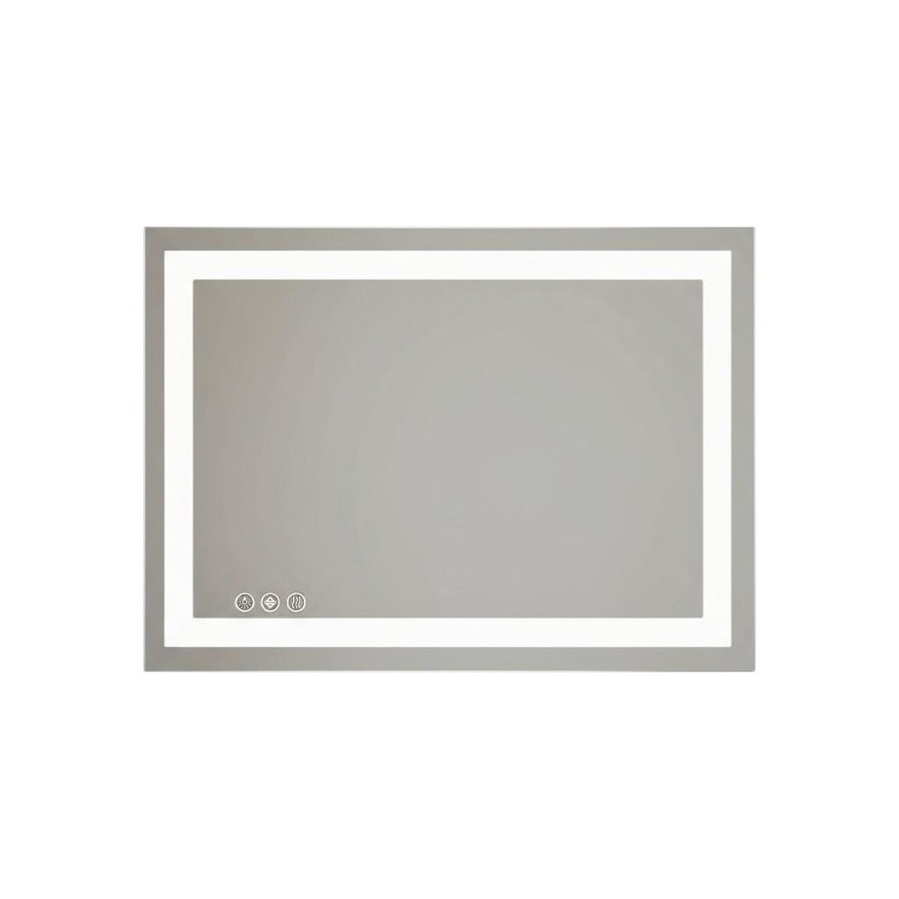 24" Clear Lighted Frameless Bathroom Vanity Mirror