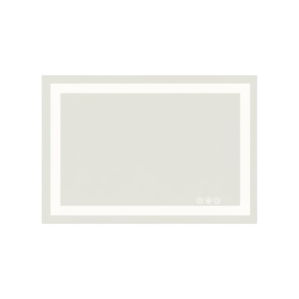 24" Clear Lighted Frameless Bathroom Vanity Mirror