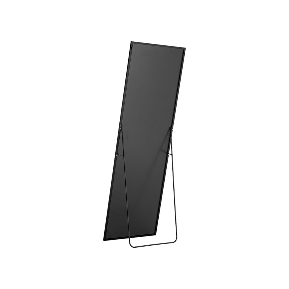 63" Black Metal Freestanding and Wall Mount Framed Full Length Mirror