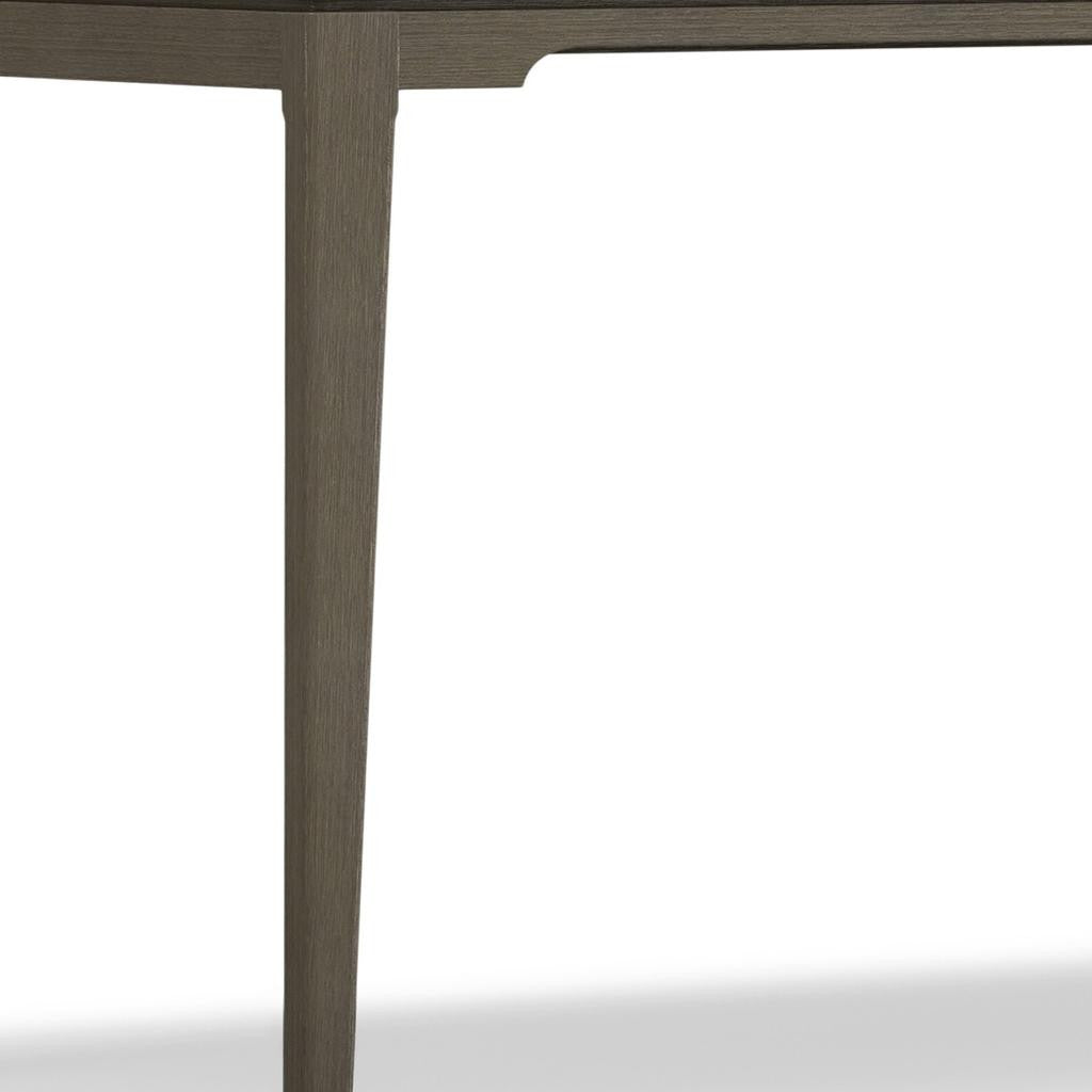 60" Gray Solid Wood Writing Desk With Two Drawers