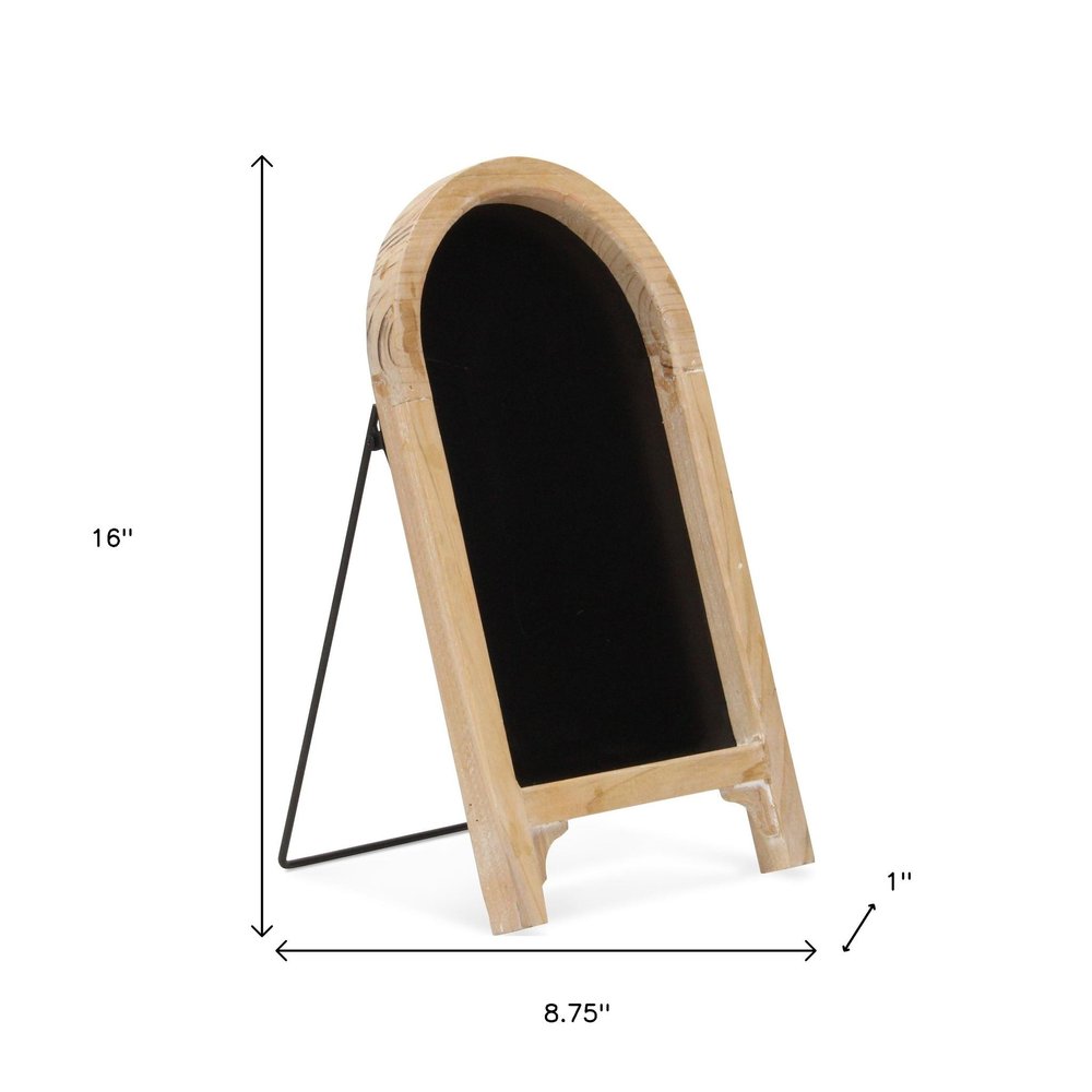 16" Natural Wood Tabletop Easel Chalk Board