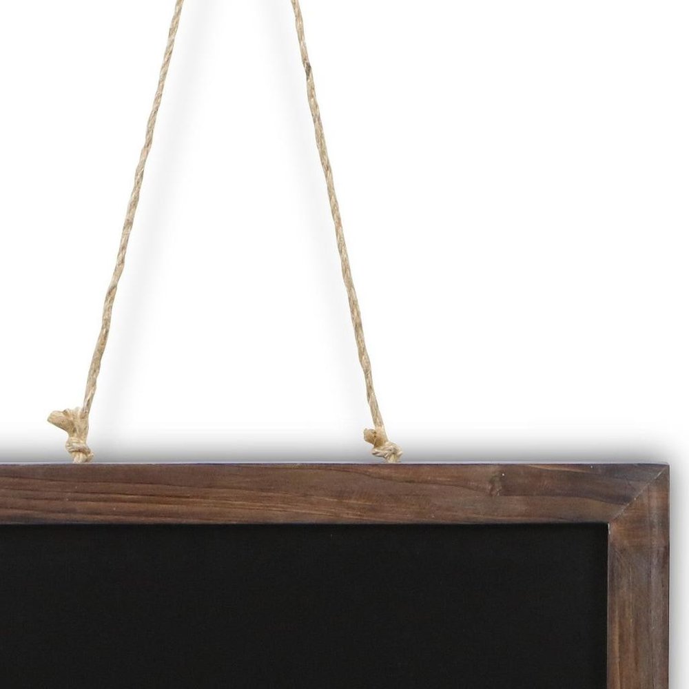 15" X 19" Brown Wood Hanging Chalkboard