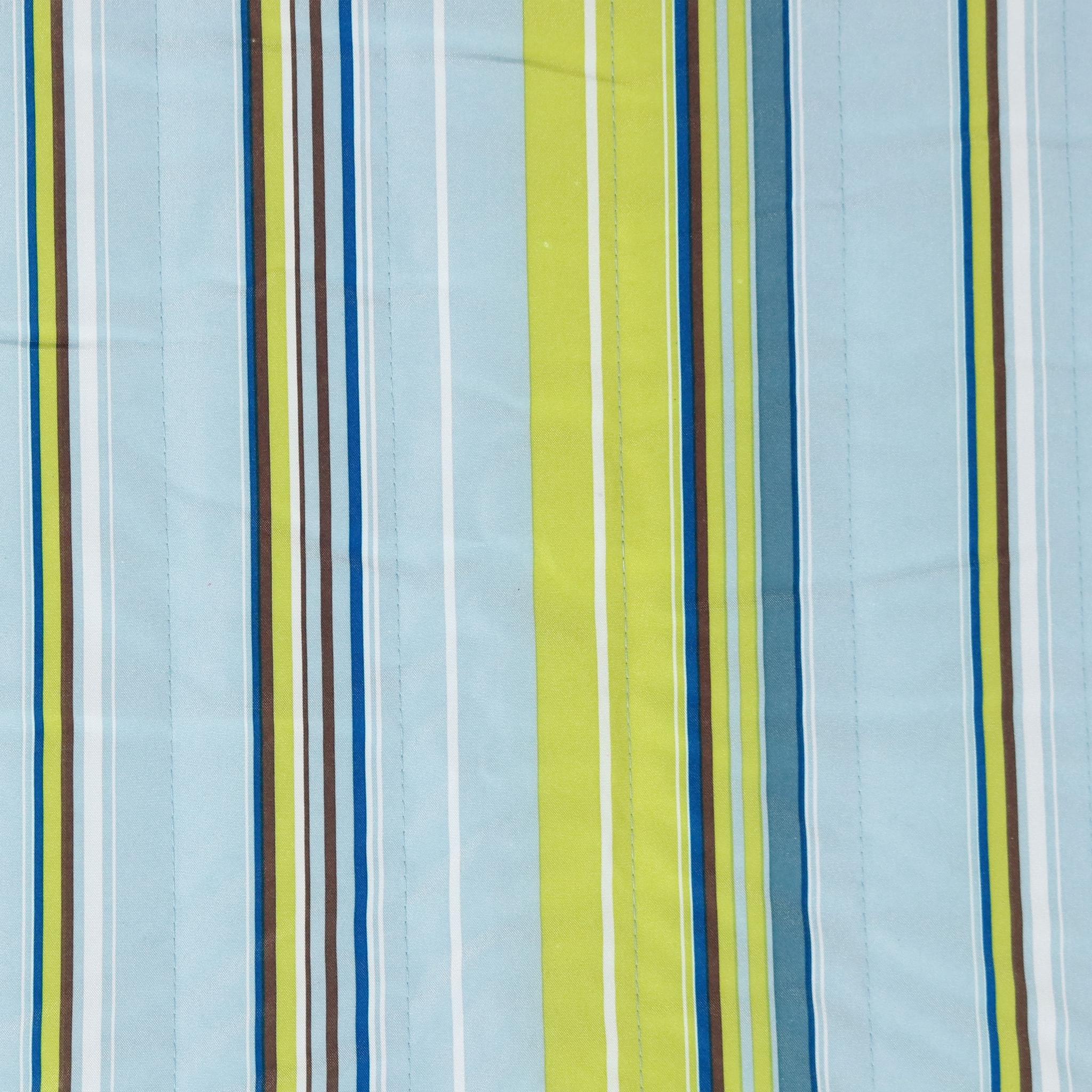 Aqua And Lime Green Striped Double Hammock