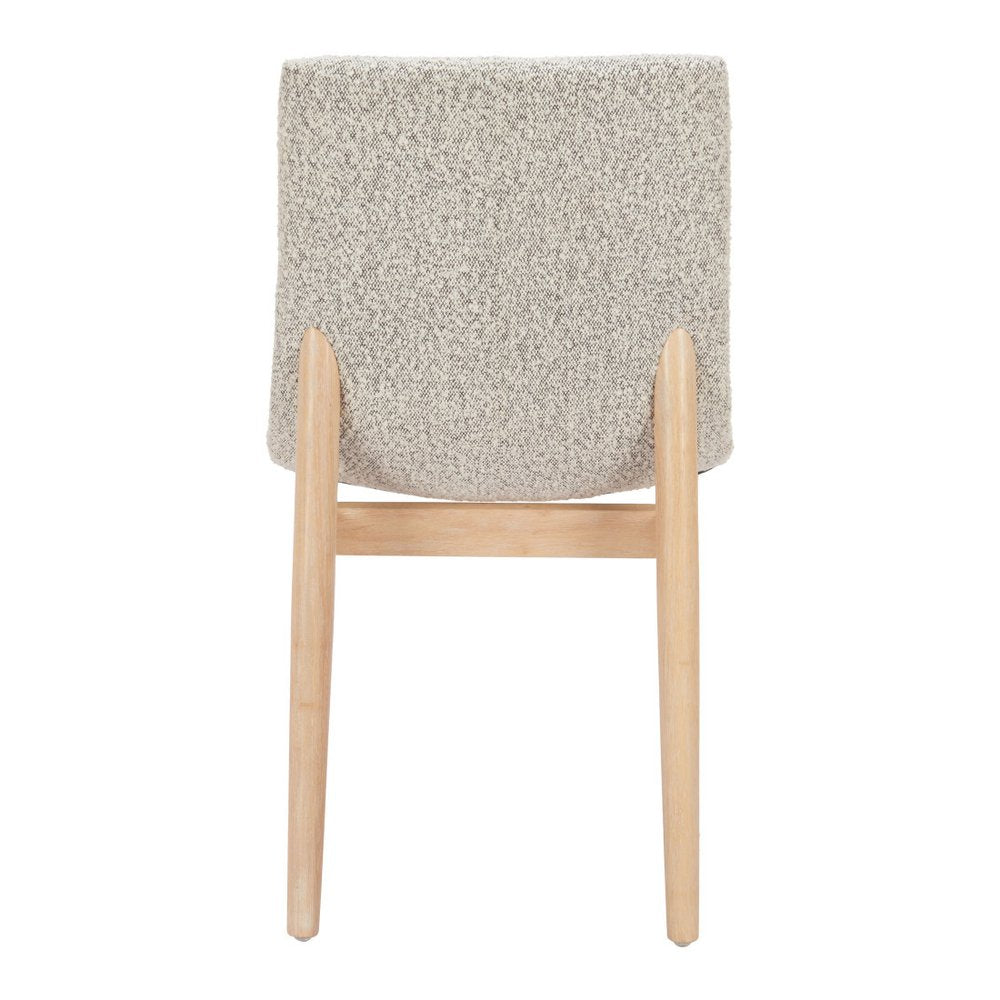 Set of Two White Upholstered Dining Side Chairs