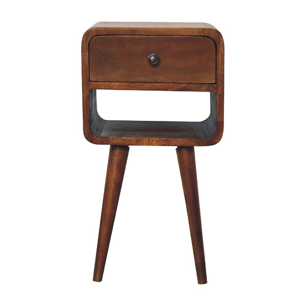 22" Chestnut Solid Wood One Drawer Nightstand